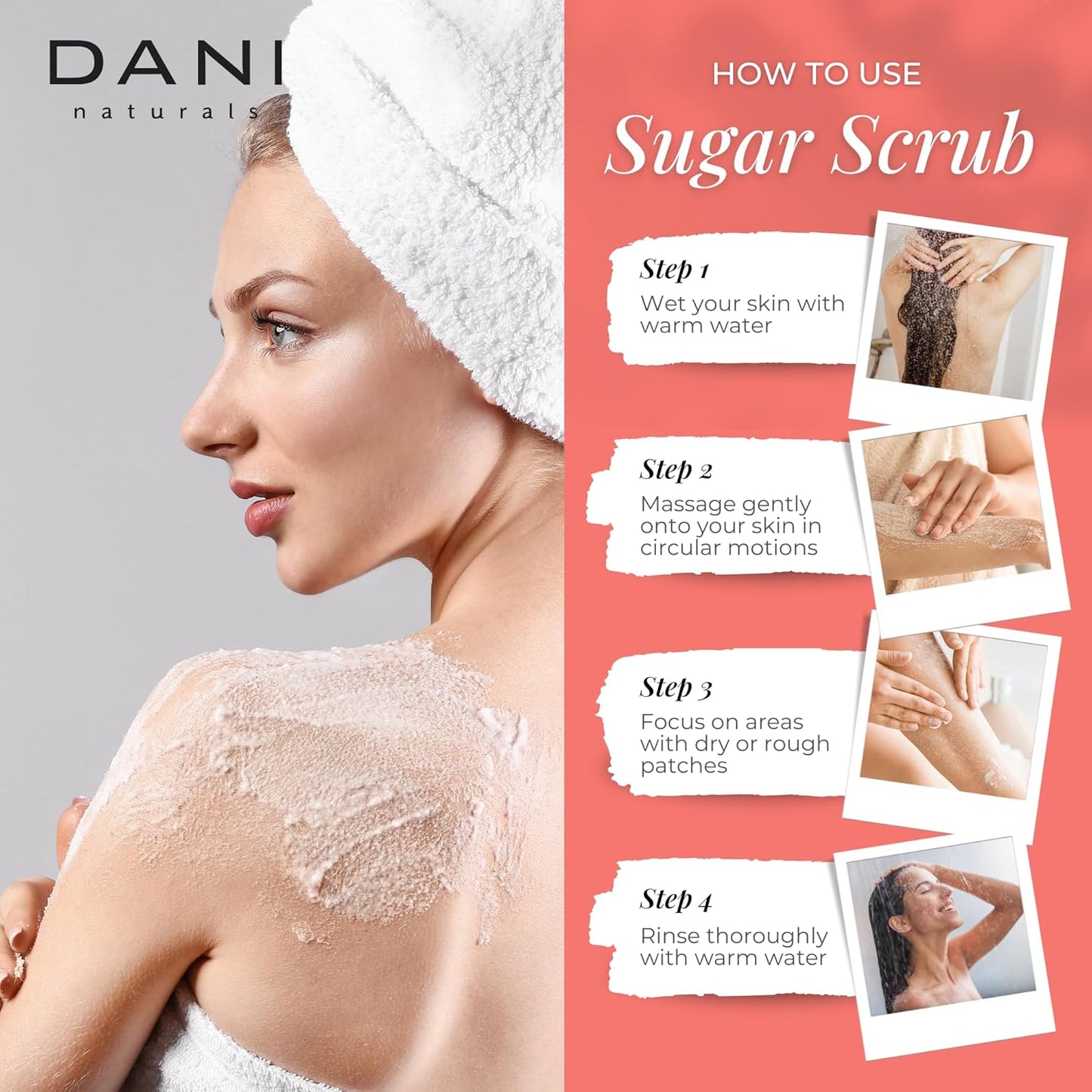 Naturals Exfoliating Sugar Scrub - Coconut Hibiscus, made with organic cane sugar and shea butter, gently exfoliates and deeply hydrates for smooth, radiant skin – 14 oz