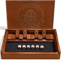VAMSLOVE Shut The Box Dice Game Wooden Board Table Math Game for 2 Players and Up, 12 Numbers Close The Box with 6 Dice for Kids Adults Family (Instructions Included)