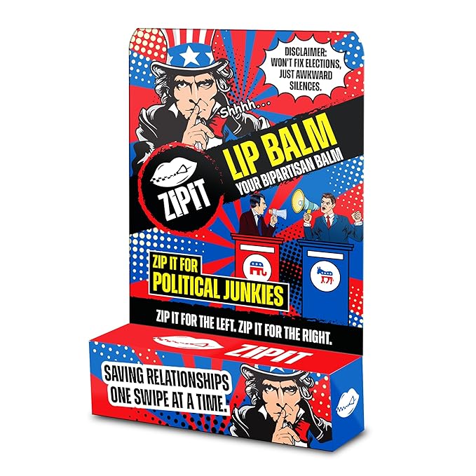 Zip It For Political Junkies Lip Balm - Saving Relationships One Swipe At A Time
