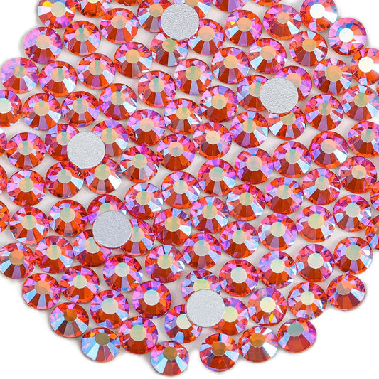 Beadsland 1440 Pieces Flat Back Crystal Rhinestones Round Gems,Hyacinth AB,SS16,3.8-4.0mm