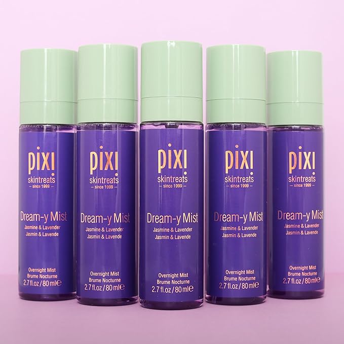 Pixi Beauty Dream-y Mist | Elixir Facial Mist | Help Hydrate & Preserve Skin with Jasmine, Lavender, Chamomile, 80ml