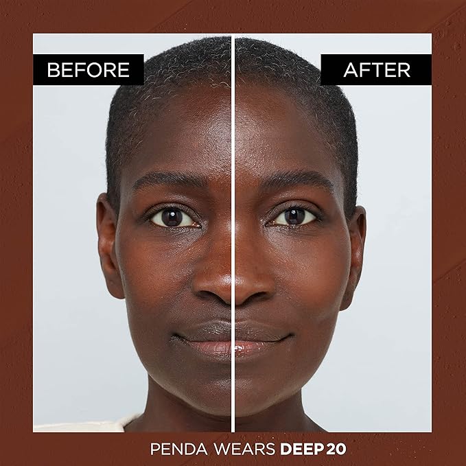 L'Oreal Paris Age Perfect 4-in-1 Tinted Face Balm Foundation with Firming Serum, Deep 20, 0.61 Ounce