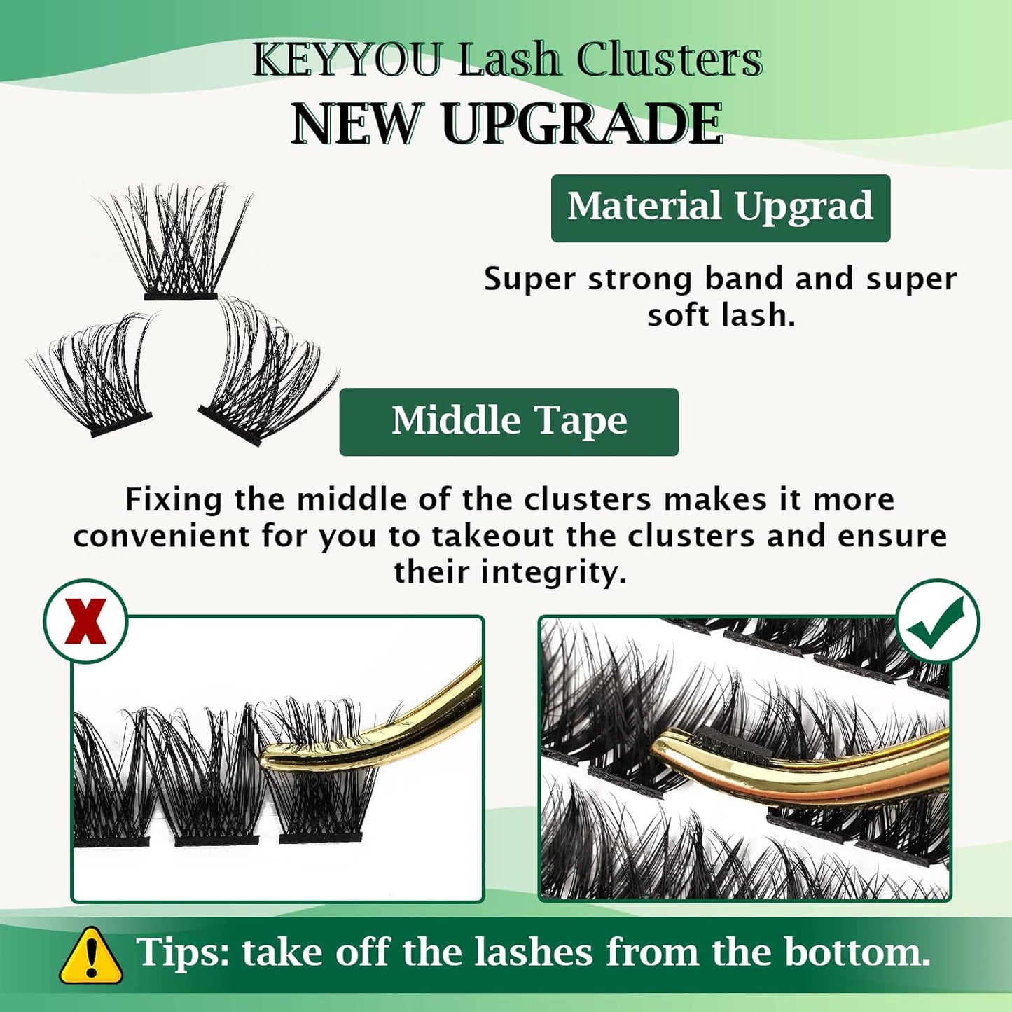 Lash Clusters,96 Pcs Cluster Lashes D Curl 10-18MIX DIY Lash Extensions Eyelash Clusters,KEYYOU Volume Wispy Individual Lashes Soft&Comfortable Easy DIY at Home(Y06,D-10-18MIX)