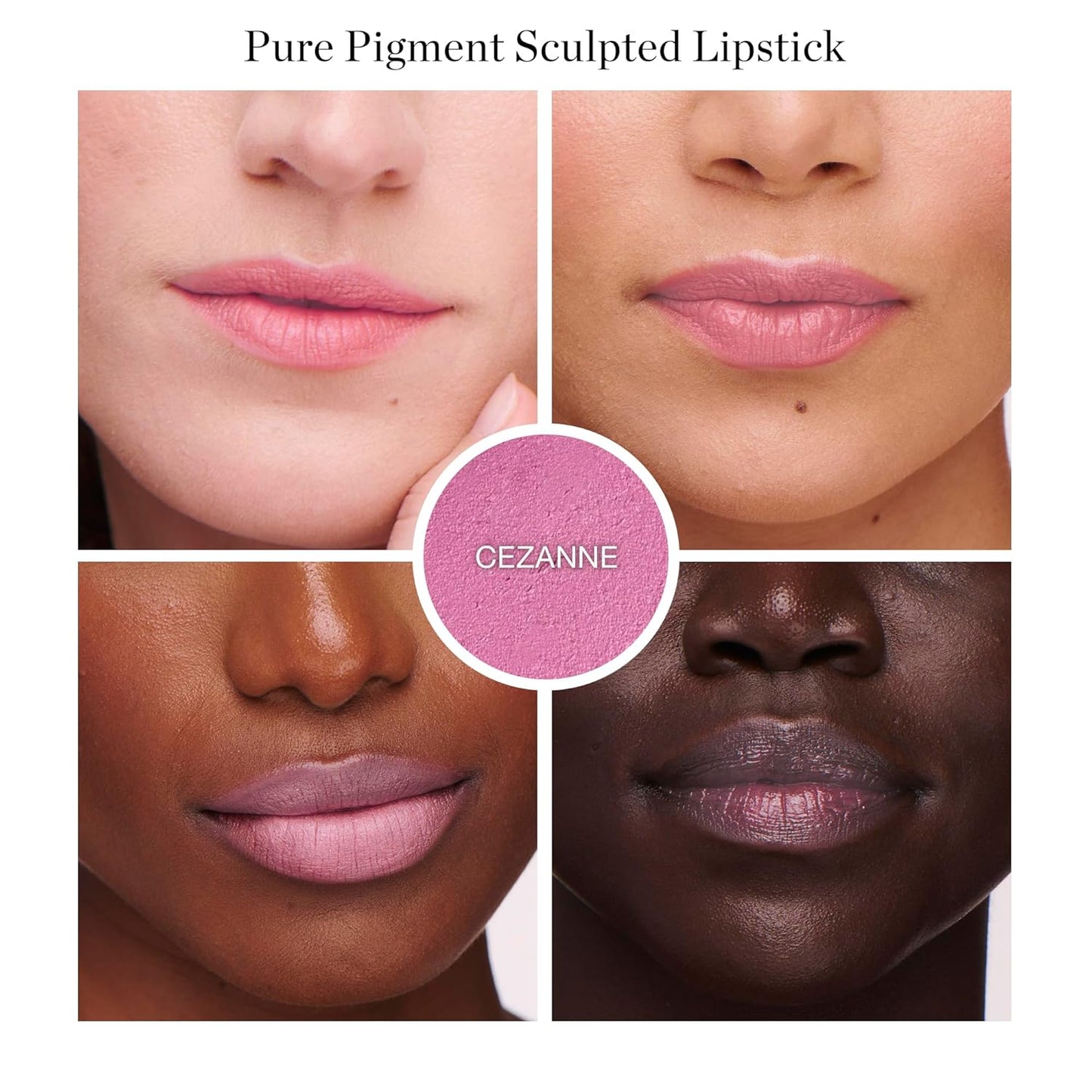 Ogee Full Bloom Sculpted Lipstick (Cezanne - Cool Pink) - Long Lasting Organic Lipstick with Jojoba Oil & Micro Hyaluronic Acid - 70% Organic Ingredients & Made in USA