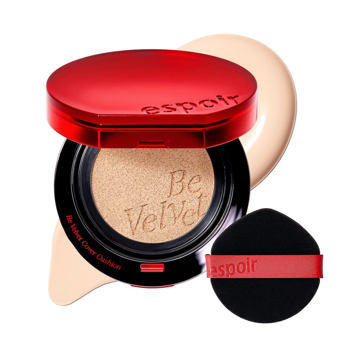 espoir [NEW] Be Velvet Cushion Foundation | Quick and Easy Coverage with Long-lasting Color by Zero Oxidation (#13 Porcelain, 0.46 Ounce (Pack of 1))