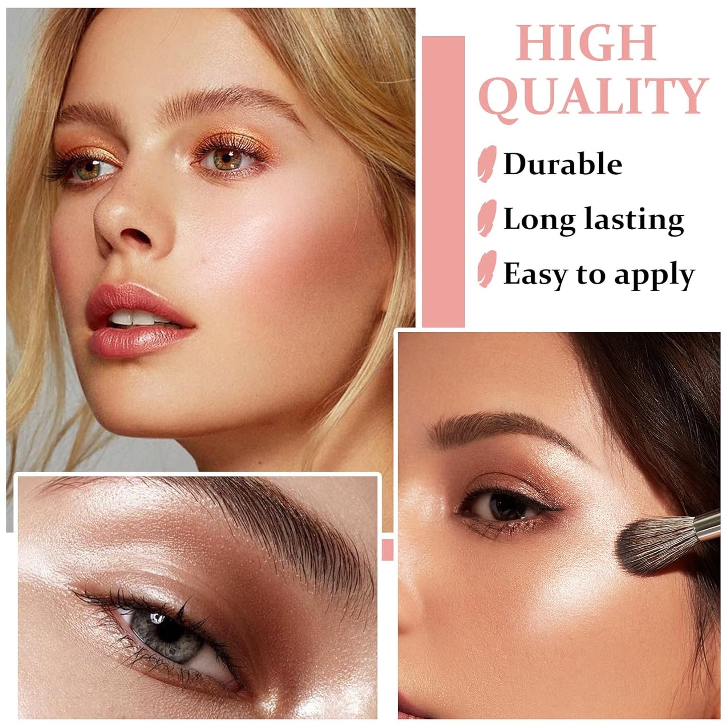 Face Glitter Highlighter Makeup Palette Shimmer Contour Powder Waterproof Long-Lasting,Brightens Face Complexion Contour Illuminator Highlighters Blush Powder Makeup Palette-05 Mermaid Color