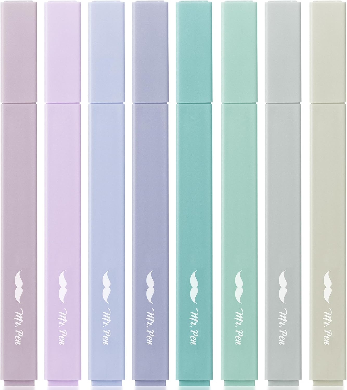 Mr. Pen- Aesthetic Highlighters, 8 pcs, Chisel Tip, Pastel Colors, Cute Highlighters Assorted Colors, Back to School Supplies