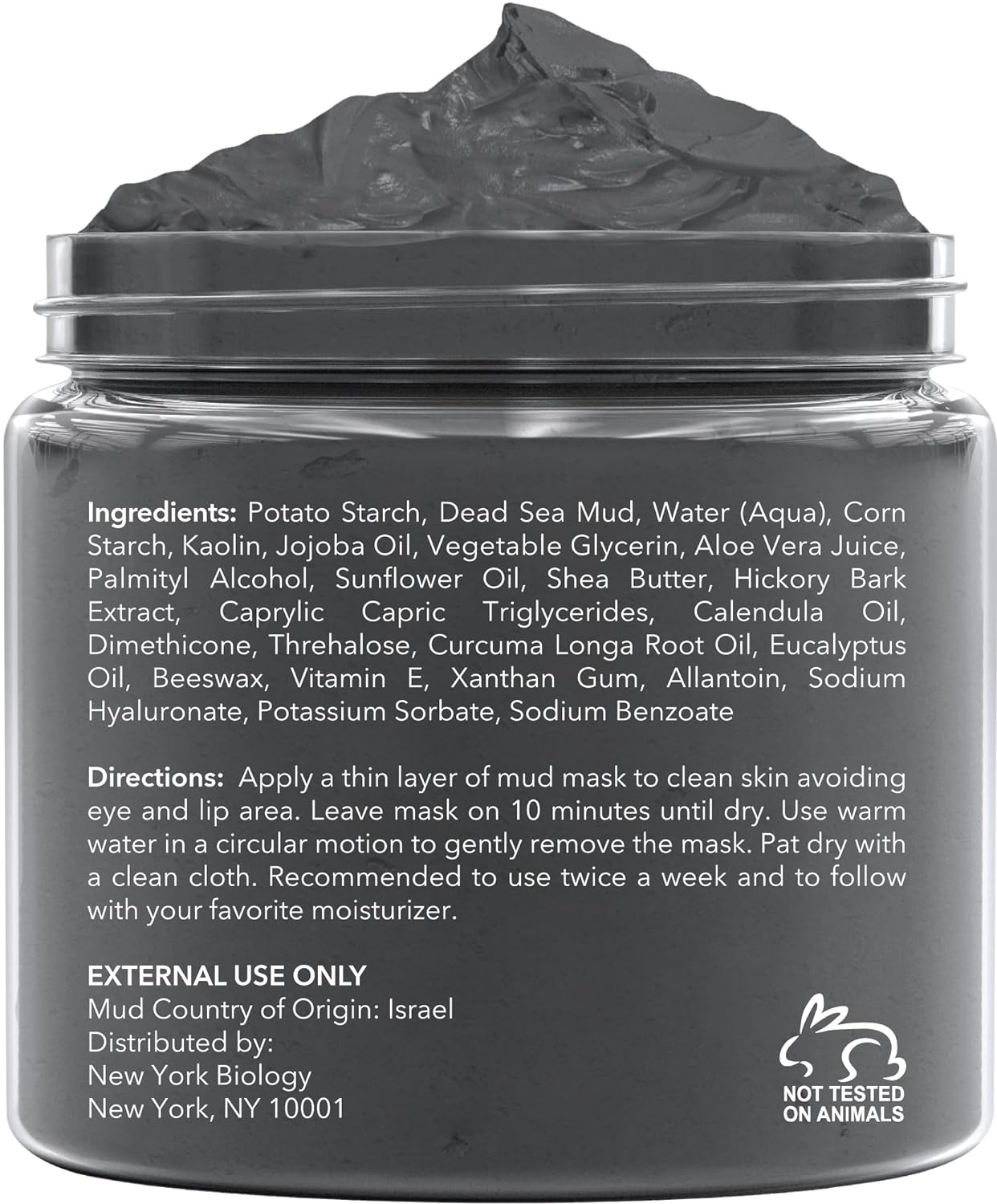 New York Biology Dead Sea Mud Mask for Face and Body | with Eucalyptus | Spa Quality Pore Refiner for Oily Skin | Natural Skincare for Women & Men | Tighten Skin for A Healthier Complexion | 8.8 oz
