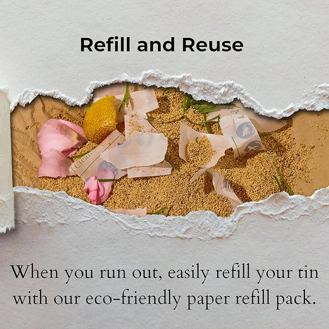 3-in-1 Solid Facial Cleanser, Exfoliator, and Wash-off Mask - Vegan, Cruelty-Free, Plastic-Free, Travel-Friendly, 1 Month Supply (60 Crushable Tablets) in Tin (Purifying Beans in Tin)