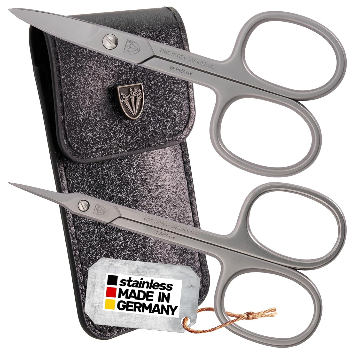 3 Swords Germany - Nail scissors and EXTRA fine Cuticle scissors - MEGASET - stainless steel, extra sharp - Made in Germany