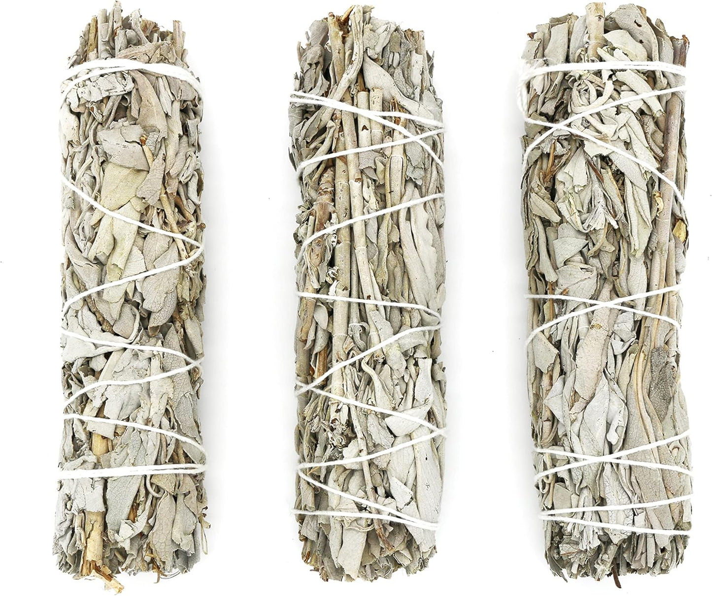 SOUL STICKS 6 Inch 3-Pack Organic California White Sage Smudge Sticks Bulk for Home Cleansing, Negative Energy Removal, Good Energy Meditation & Smudging Rituals | Pure Sage Bundles