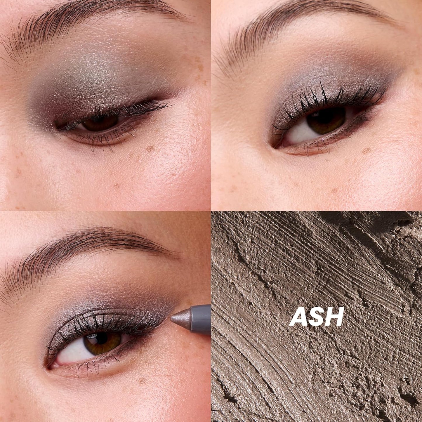 Wonderskin IYKYK Eyeshadow Stick - Longwear Eye Shadow Sticks, Budge-Proof and Waterproof Shimmer Eyeshadow Stick with Built-in Sharpener (Ash)