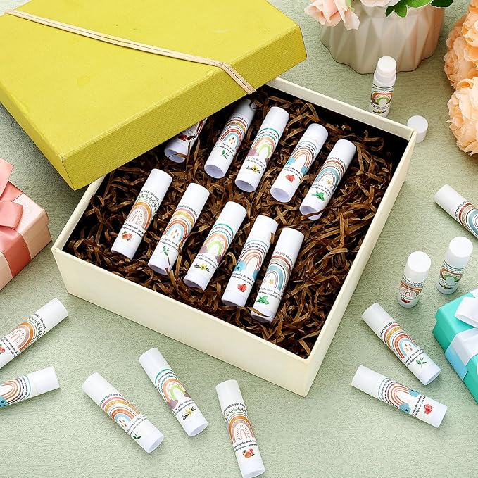 Teacher Appreciation Lip Balm Gifts Rainbow Employee Thank You Gifts for Being Awesome Graduation Party Favor for Teacher Coworkers Women Colleague Staff Friend Volunteer(100 Pcs)
