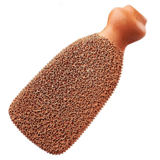 Pumice Stone for Feet Lasts 5+ Years Foot Exfoliator Scrubber Callus Remover Made of Natural Terra-Cotta