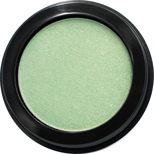 Clover Shimmering Emerald Green Yellow Gold Flecked Forest Pressed Powder Single Vegan Eyeshadow; Talc, Paraben & Cruelty Free