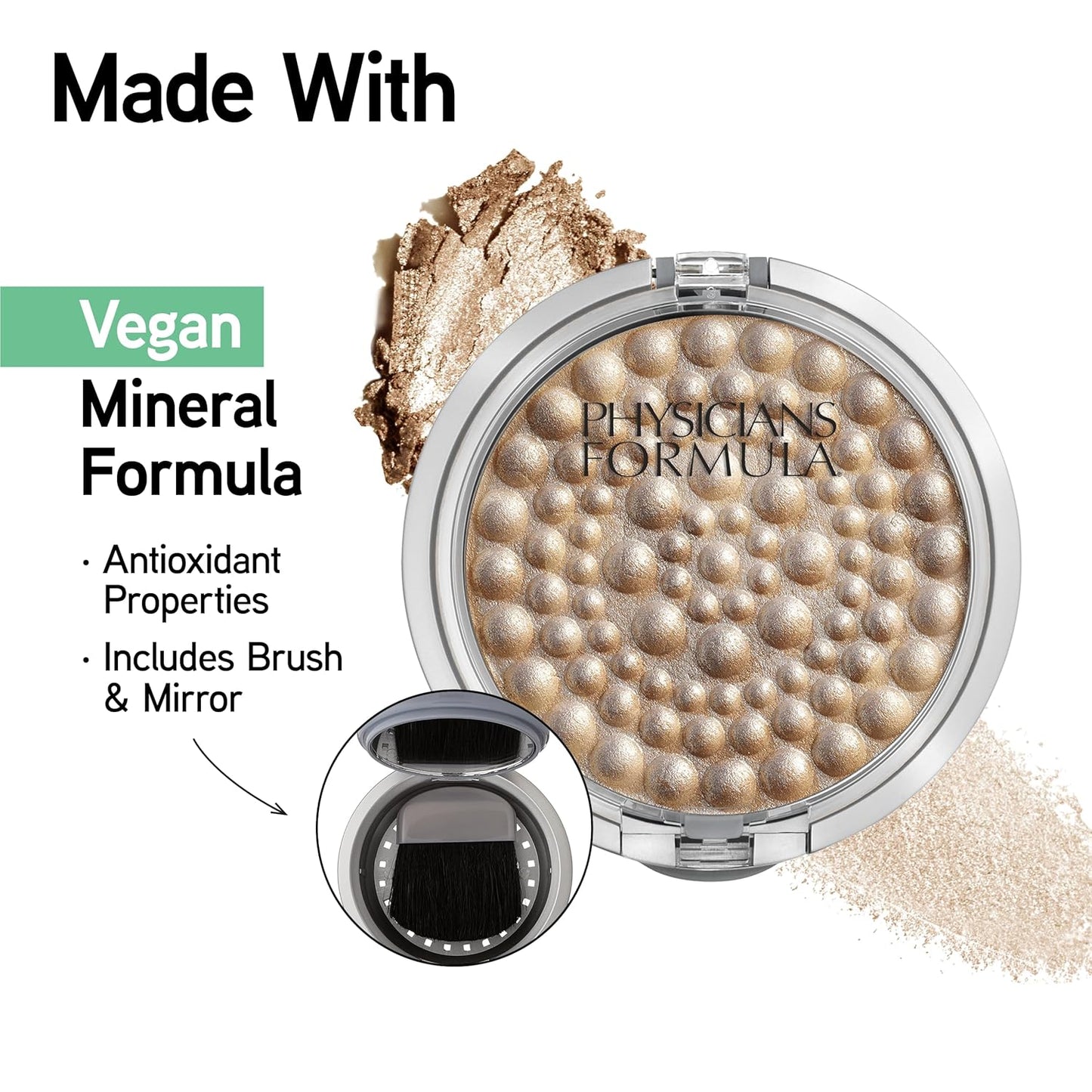Physicians Formula Powder Palette Mineral Glow Pearls, Hypoallergenic Face Powder, Silky Smooth & Radiant Finish – Beige Pearl