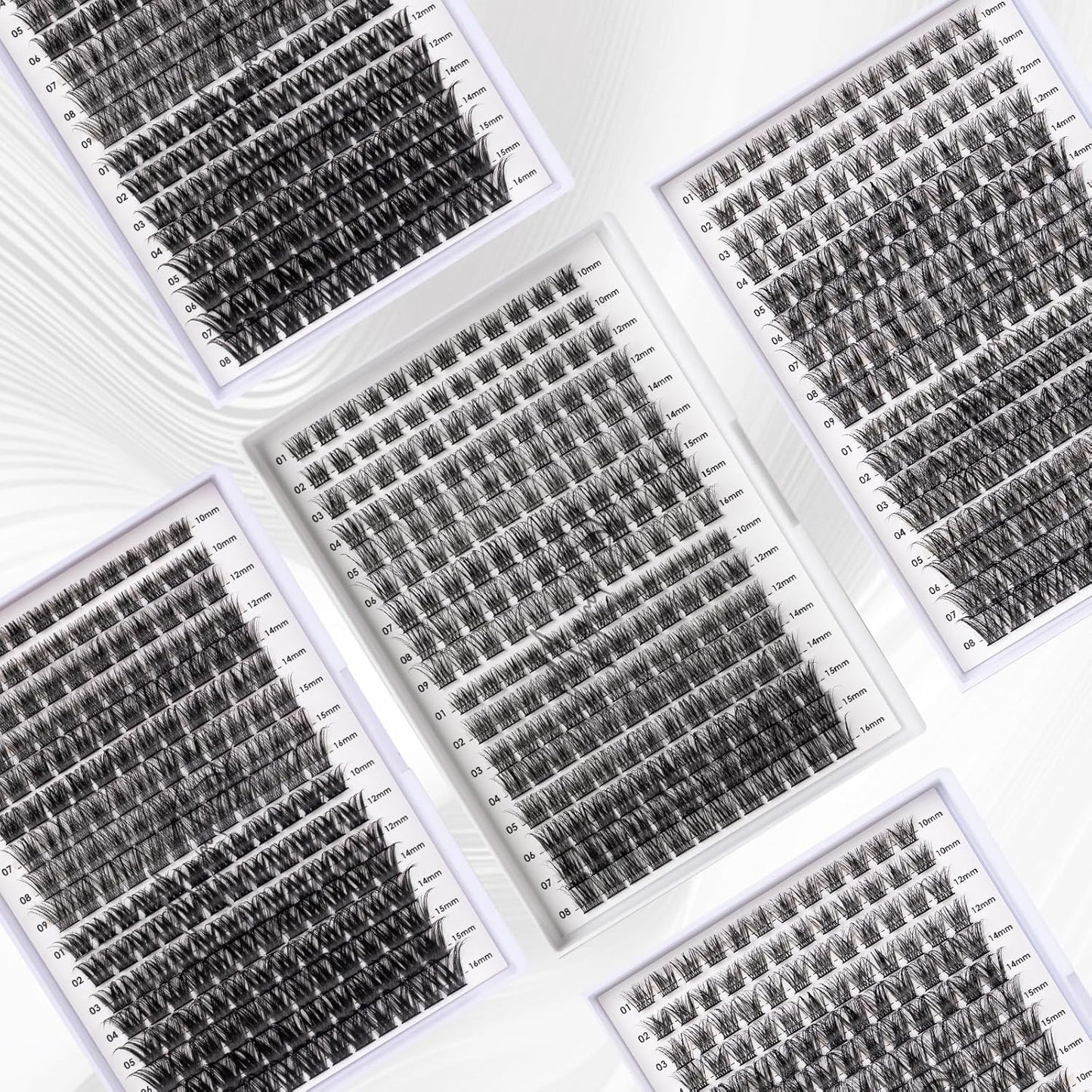 Lash Clusters 204 Pcs Individual Lashes Clusters Eyelash Extensions False Eyelashes DIY Lash Extension Kit Reusable False Eyelashes Natural Look Mix 10-16mm C D Curl(DM20+DM23)