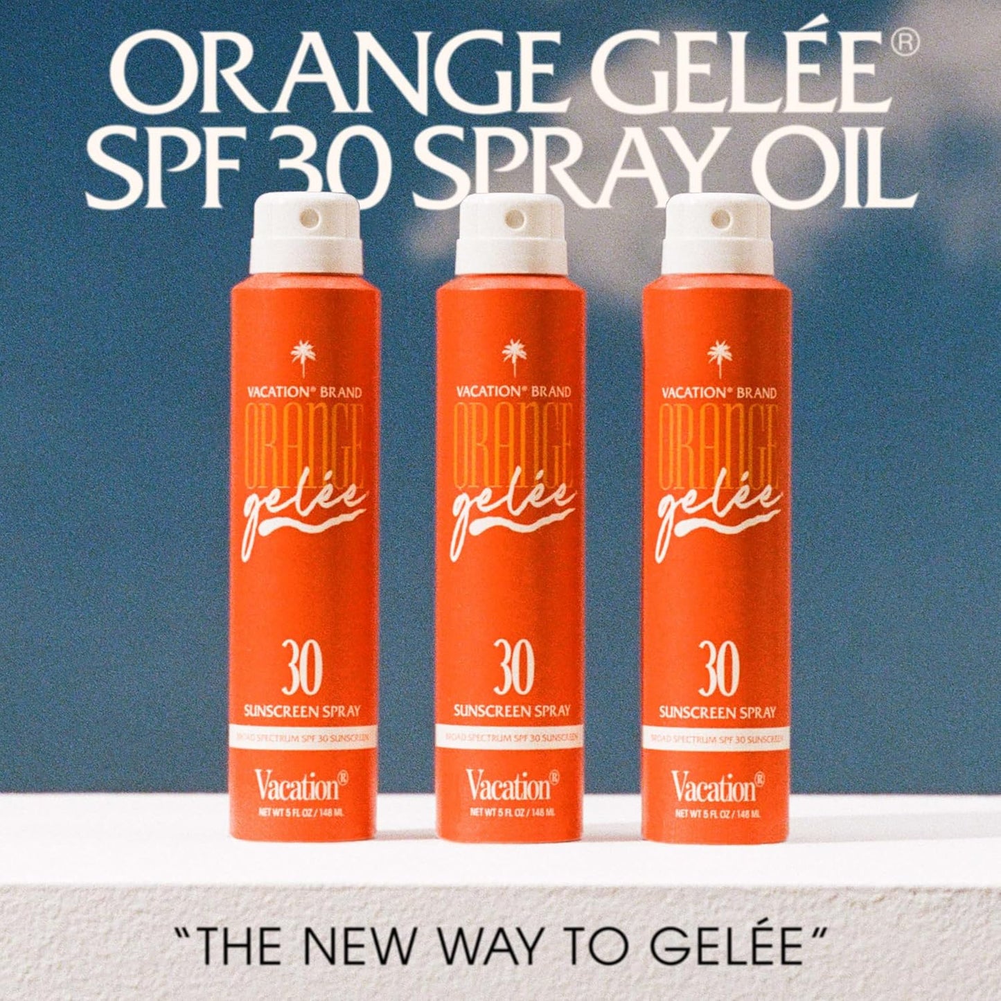 Vacation Orange Gelée SPF 30 Sunscreen Spray Oil & Air Freshener Bundle, Tanning Oil with SPF, Suntan Lotion Spray, Transparent on All Skin Tones, Dermatologist-Tested, Vegan, 5 Fl. Oz.