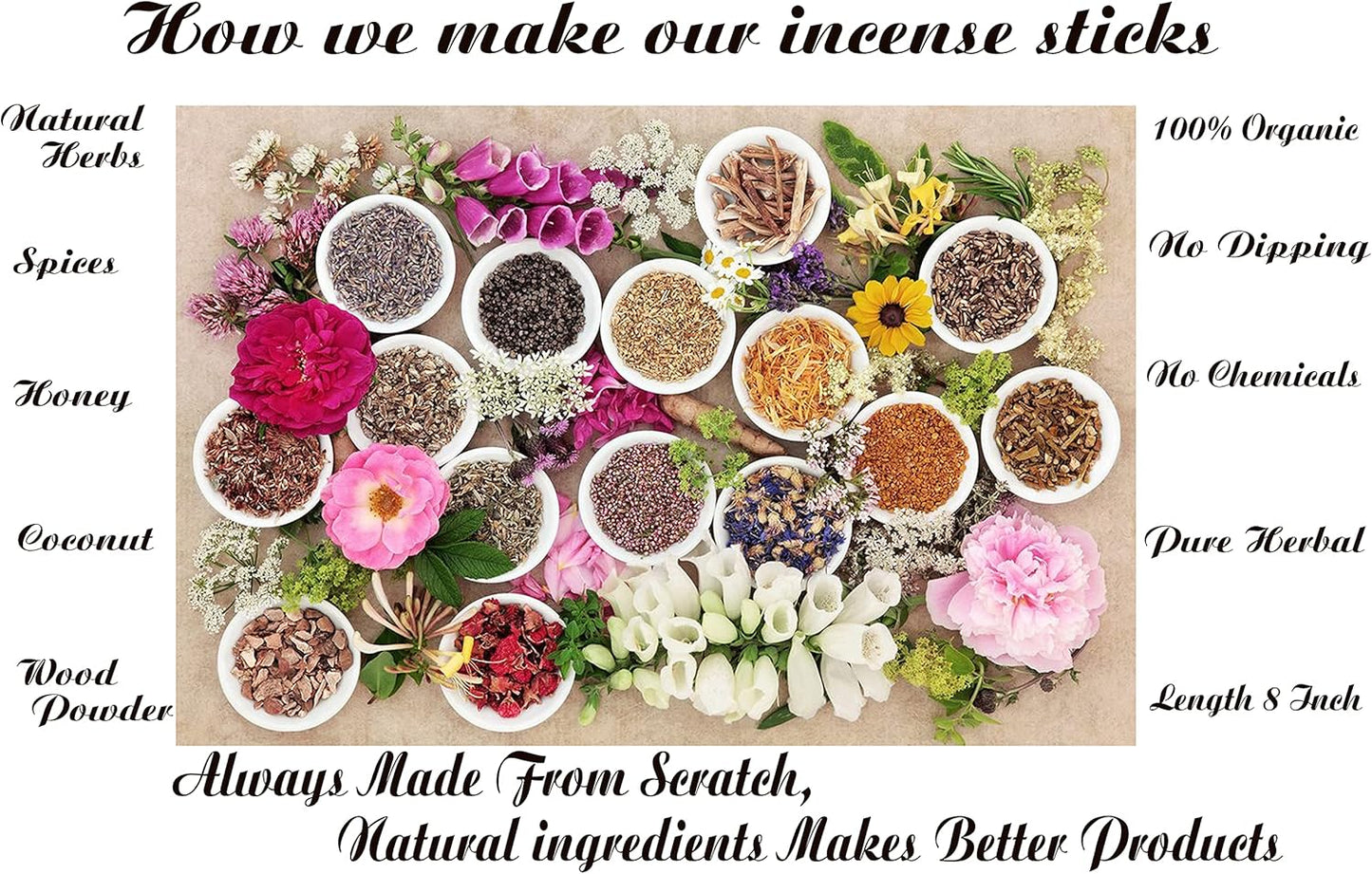 raajsee Lavender Incense Sticks 100 Gm Pack-100% Pure Organic Natural Hand Rolled Free from Chemicals-for Church,Aroma Therapy,Relaxation,Meditation,Positivity & Sensual Therapy