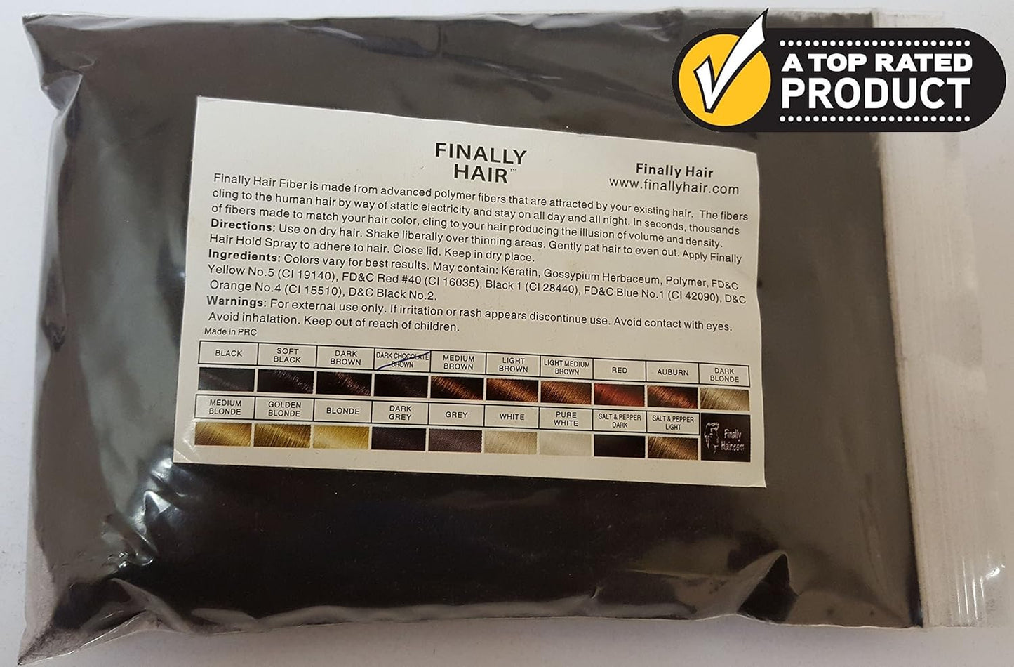 Finally Hair Building Fiber Refill 100 Grams Dark Chocolate Brown Hair Loss Concealer by Finally Hair (Dark Chocolate Brown)