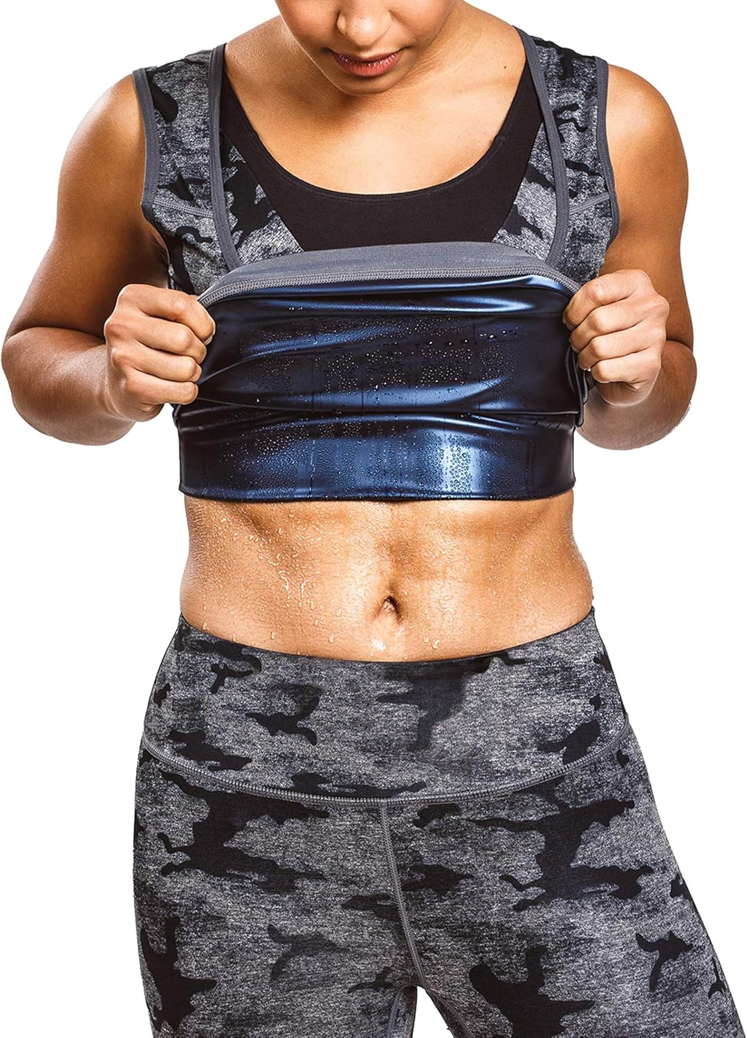 Sweat Shaper Premium Sauna Tank Top For Women, Slimming Sauna Shirt For Women, Sweat Vest for Workouts