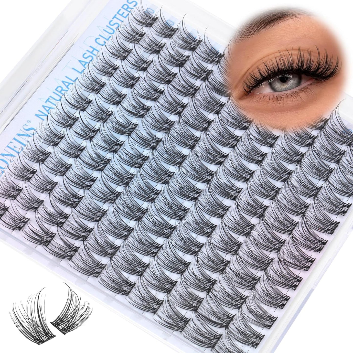 Wispy Lash Clusters Natural Eyelash Clusters 10-16MM Individual Lashes Clusters C Curl Cluster Eyelash Extensions DIY Lash Extension Soft False Eyelashes by TNFVLONEINS
