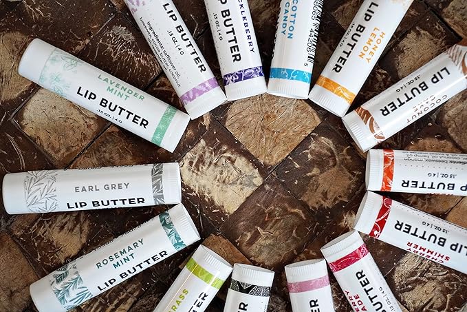 Huckleberry Lip Butter - Organic Cold-Pressed Oils & Beeswax to Soothe & Protect - Lip Balm Handmade in USA by DAYSPA Body Basics