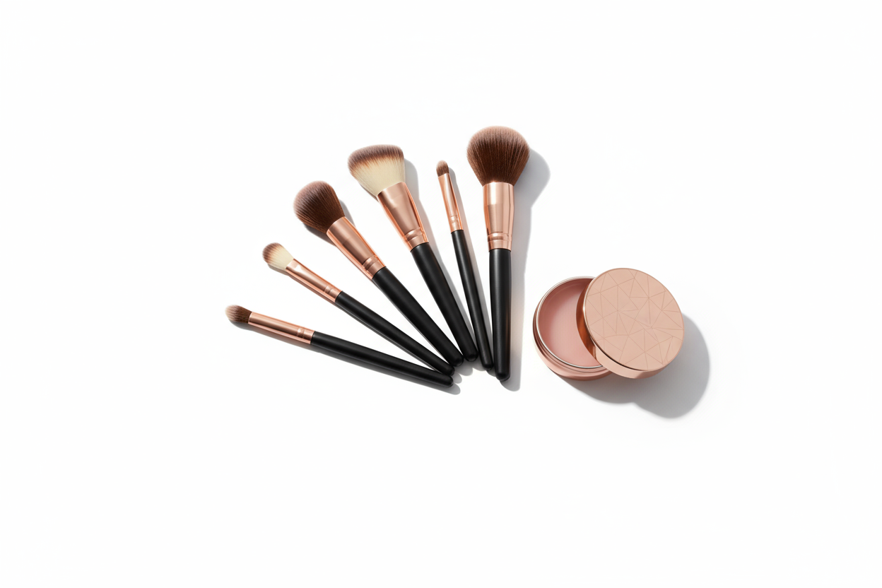 My makeup brushes and lip tin