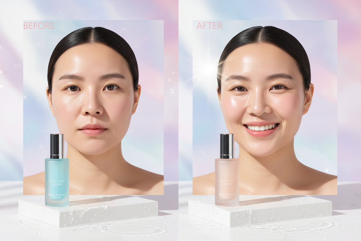 serum and toner made my skin glow in just a week